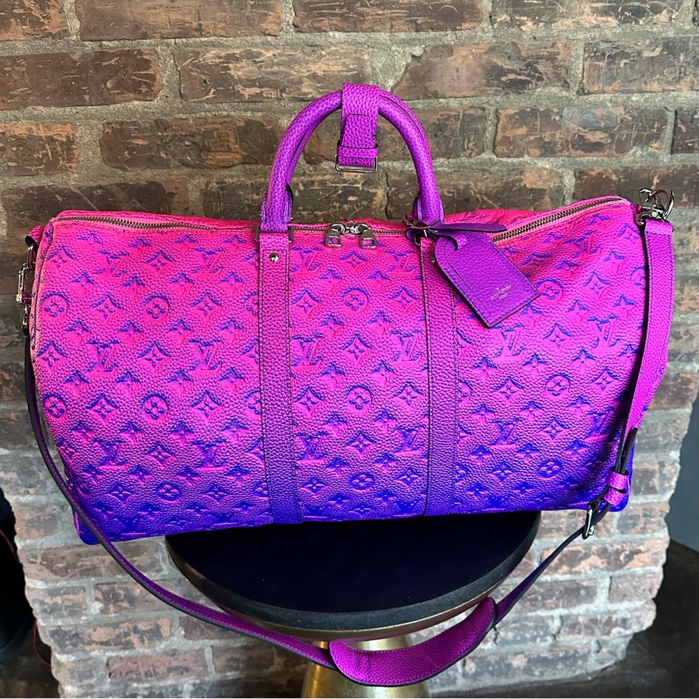 Louis Vuitton Keepall Bandouliere Limited Edition Illusion Monogram Taurillon 50